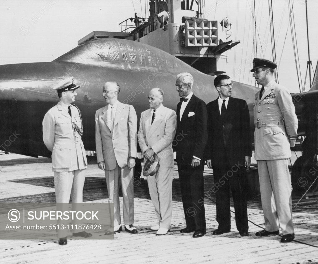 Stock Photo: 5513-111876428 Seven United States jet fighter airplanes, first is a ***** such aircraft, here been shipped to Norway. Denmark, France, Belgium, and the Netherlands under provisions of the North Atlantic Treaty. Young pilots of the five North Atlantic Treaty nations, trained in the United States, will fly the airplanes. this was the initial jet plane shipment to bolster the defenses of Europe against aggression. In the photograph, made at Port Neward, New Jersey, aboard the U.S. aircraft carrier Corregider, ar