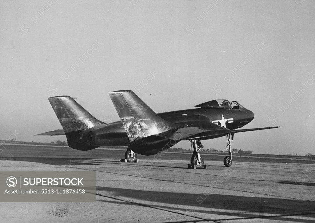 Stock Photo: 5513-111876458 3 Among the Navy's top carrier fighters is the: "Cutlass". March 6, 1952. (Photo by Look Magazine).;3 Among the Navy's top carrier fighters is the: "Cutlass".