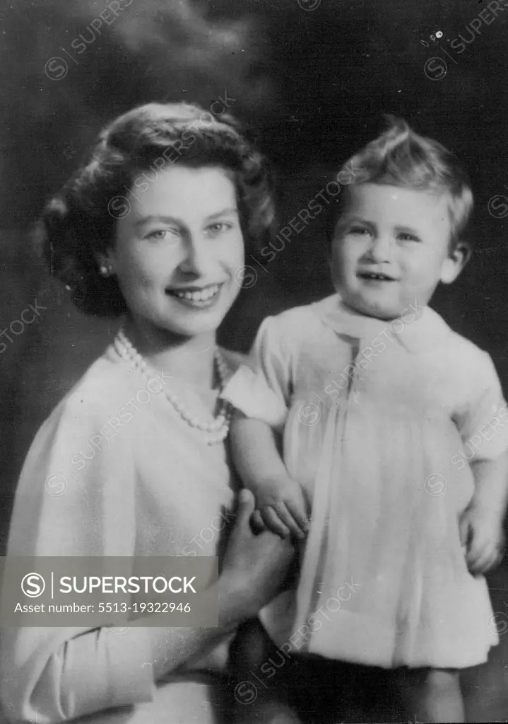 Prince Charles Celebrates His First Birthday :
A happy birthday portrait of Prince Charles with his mother H.R.H. Princess Elizabeth.
Prince Charles, son of H.R.H. Princess Elizabeth and Prince Philip, Duke of Edinburgh, celebrates his first birthday on Monday 14th November. November 12, 1949. (Photo by Sport & General Press Agency, Limited).