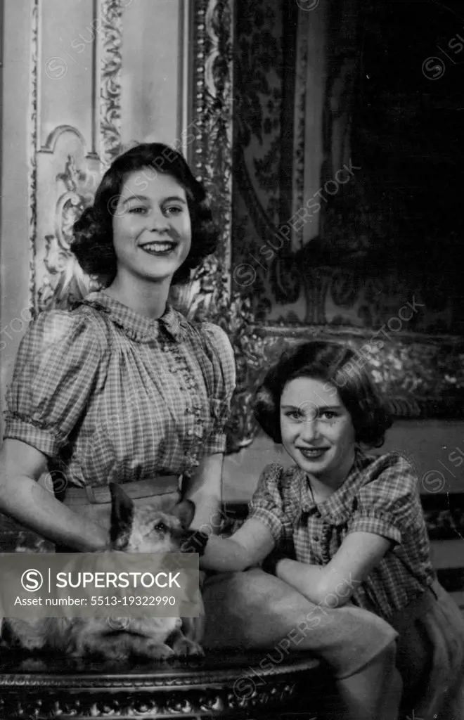 Princess Elizabeth and Princess Margaret Rose. February 22, 1944. (Photo by Marcus Adams).