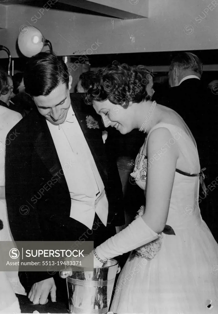 Princess Alexandra was happy when she was pictured with a partner at a recent ball at the Savoy. December 3, 1954. (Photo by Daily Mail Contract Picture).