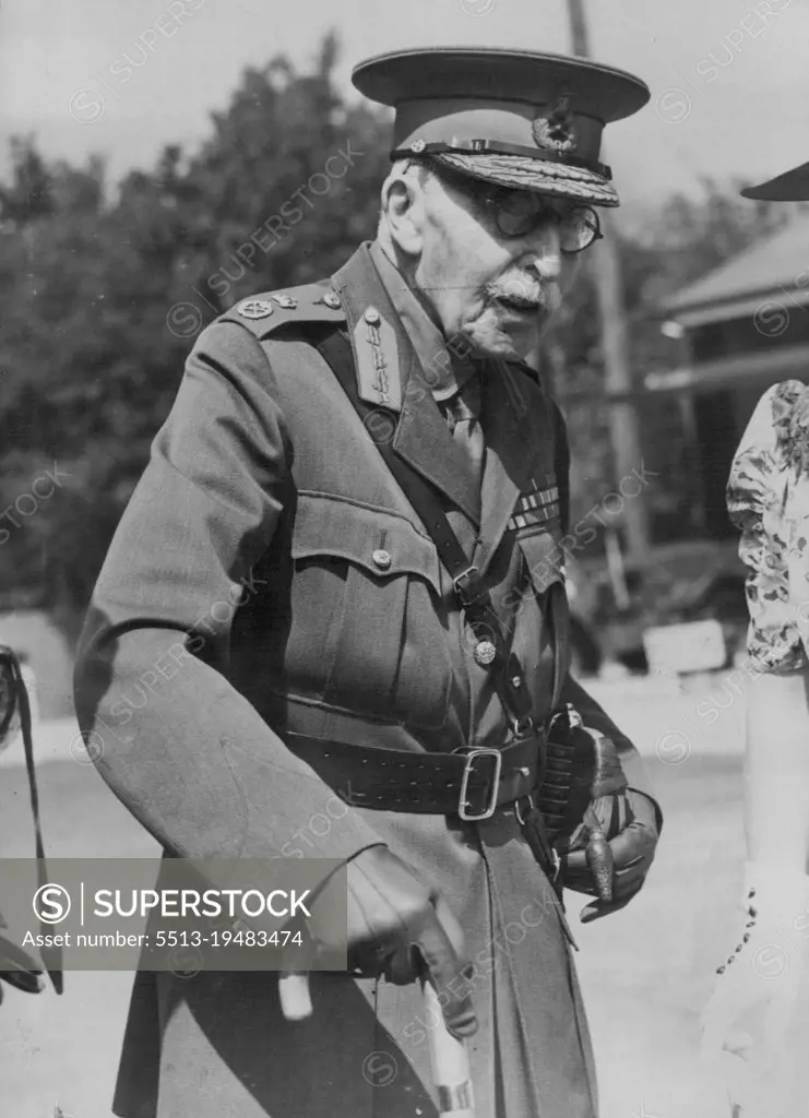 New Portrait Of The Duke Of Connaught -- A recent portrait of H.R.H. The Duke of Connaught, sole surviving son of Queen Victoria, who is in his 89th year, taken during his visit to the War Establishment of Military Police, at Aldershot. August 30, 1939. (Photo by Sports & General Press Agency Limited).