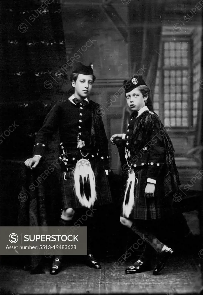 Their Majesties' Silver Jubilee In May 1935 -- Monday, May 6th, 1935 is the 25th anniversary of the King's accession to the Throne, and has been officially ***** his "Silver Jubilee". An Early portrait, taken about 1873, shows. The two young princes - Albert Victor Christian Edward (left), later Duke of Clarence, and George, Duke of York, later King George V. The pictured was taken in 1873. February 18, 1935.