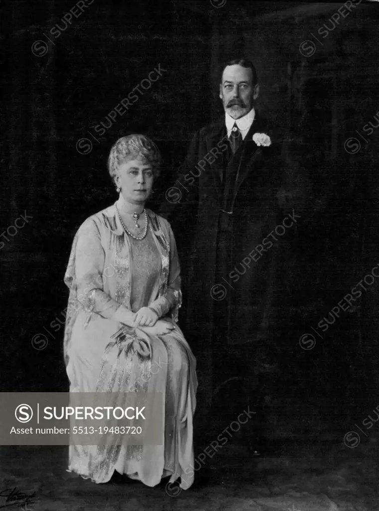 An unpublished portrait of their Majesties The King and The Queen. This photograph has been specially passed for publication by The King on May 6th. Jubilee Day. May 06, 1935.