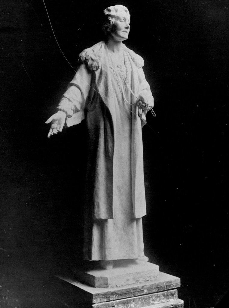 Mrs. Pankhurst Statue
The statue of Mrs. Pankhurst, the famous suffragette leader is being unveiled at Westminster tomorrow. March 03, 1930. (Photo by London News Agency Photos Ltd.).