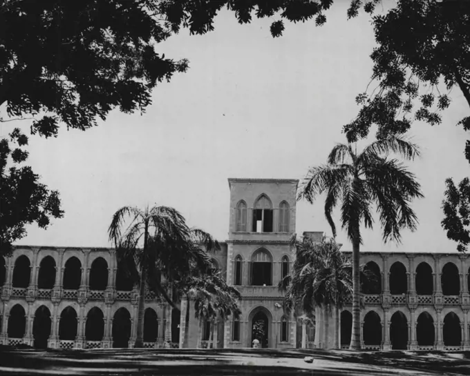 The Anglo-Egyptian Sudan -- Gordon College in Khartoum was opened by Lord Kitchener in 1902. At that time there were only 300 boys going to school in the whole the Sudan. To-day, Gordon College has University status. It was built with funds from British public subscriptions. August 2, 1954. (Photo by George Rodger, Camera Press).