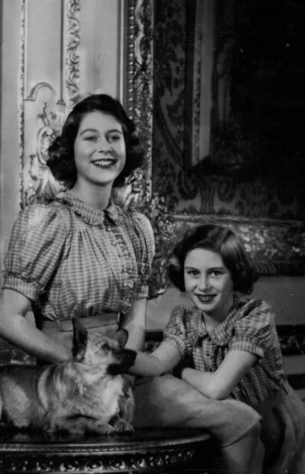 Princess Elizabeth and Princess Margaret Rose. February 22, 1944. (Photo by Marcus Adams).