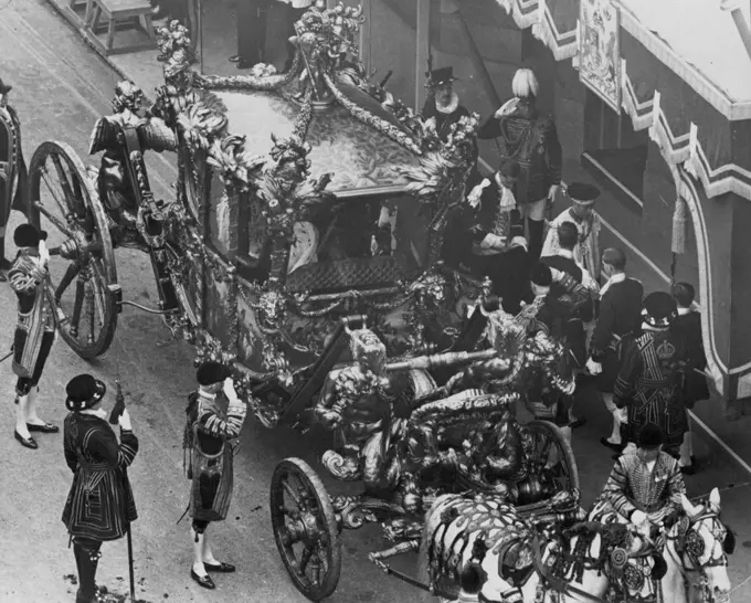 The Coronation. 20. H.M. The King arriving at the Abbey. May 12, 1937.
