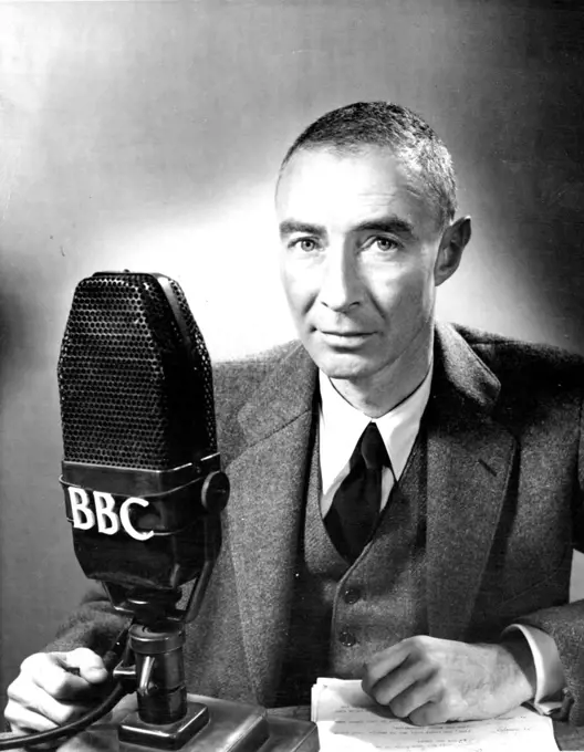 Professor J. Robert Oppenheimer, the distinguished physicist and atomic authority, and Director of the Institute for advanced Study at Princeton, New Jersey. who is giving the BBC series of Reith Lectures for 1953 on the sub. ***** and the Common Understanding.The lectures, which began on 15 Gloverber, are broadcast weekly in the BBC Fame Service, and recordings will he heard later in the Third Programme and General Overseas Service. November 11, 1953.