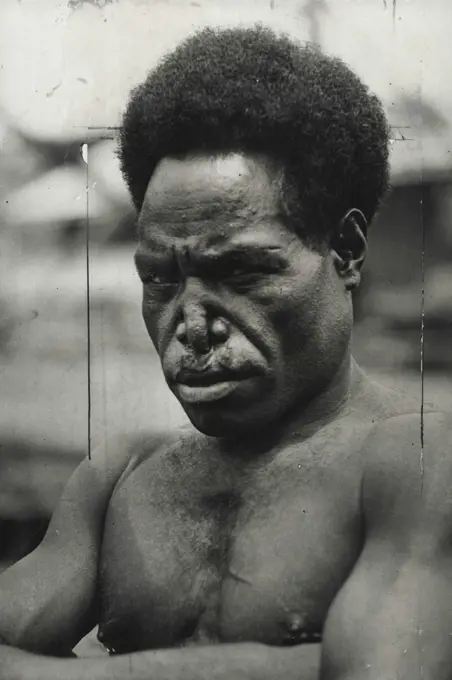 A New Britain "boy", one of the crew of the Island trader Duranbah, in Sydney for overhaul, typical of the sturdy type of seamen produced by the Pacific Isles. September 9, 1948.