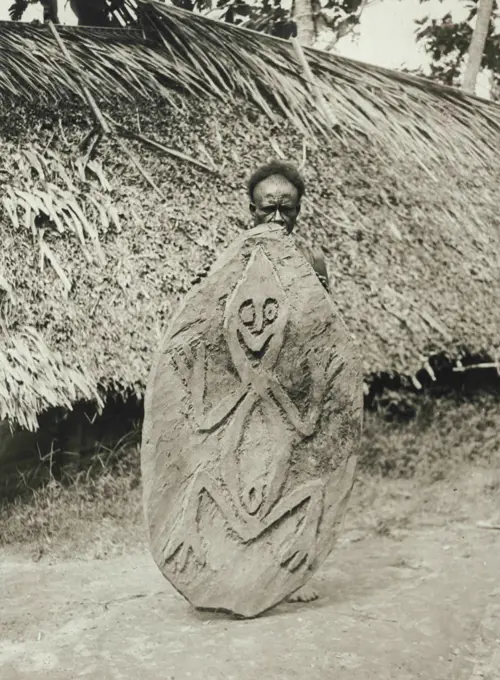 Wooden Image From The Devil House - The natives are highly superstitious and believe that these wooden images protect them from ghosts and other evil spirits. March 22, 1955. (Photo by London News Agency Photos Ltd.).