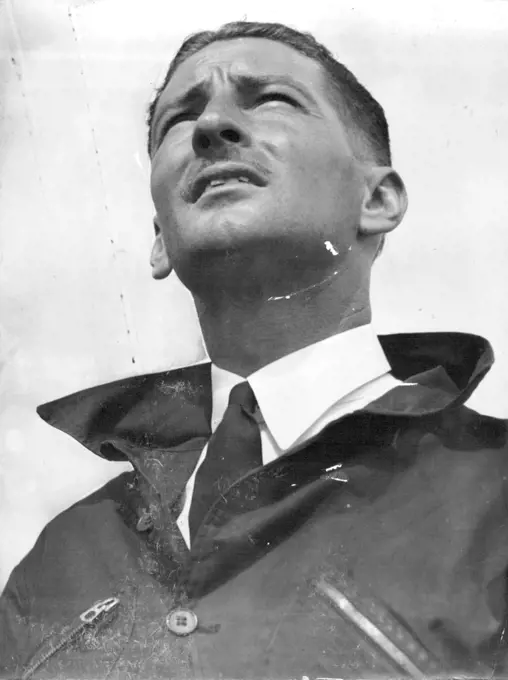 Pilot Warren Penny who flew Jean Burns the parachutist at ascot. February 27, 1938.