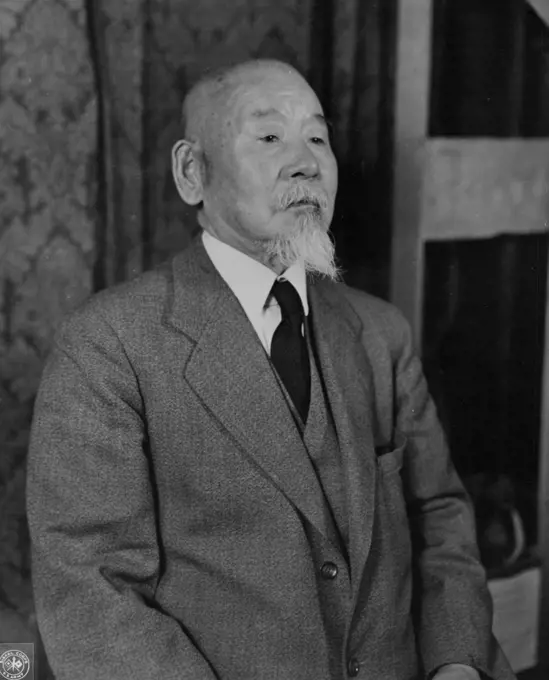 Major Japanese War Criminals on Trial in Tokyo -- Minami, Jiro, former General and member of the privy council from 1942 to 1945. War minister in 1931 and commander in chief of the Kawantung army from 1943 to 1936, is on trial at the international military tribunal for the east, Tokyo, Japan. June 19, 1947. (Photo by Skinner, U.S. Army Signal Corps).