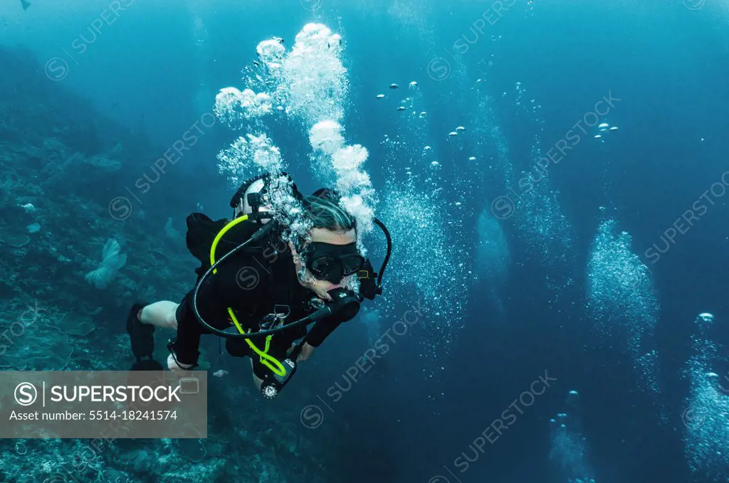 diver exploring the ocean at Raja Ampat