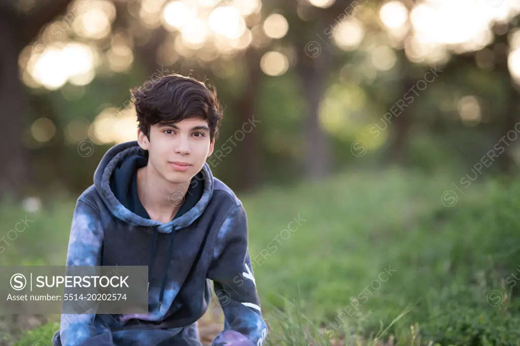 Teen Boy Portrait in the Park