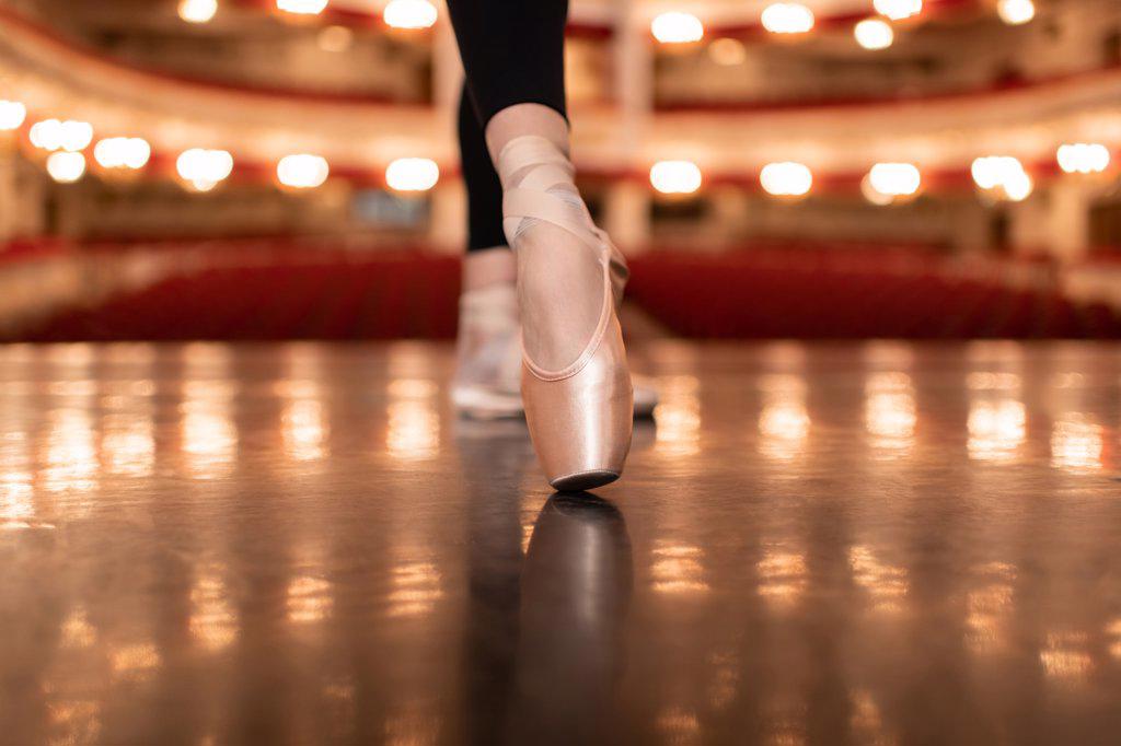 Anonymous ballerina during online performance