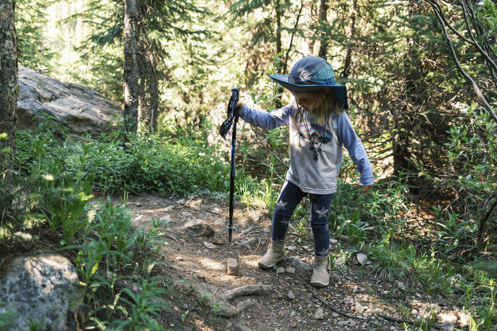 Girl hiking in the Holy Cross Wilderness, Colorado