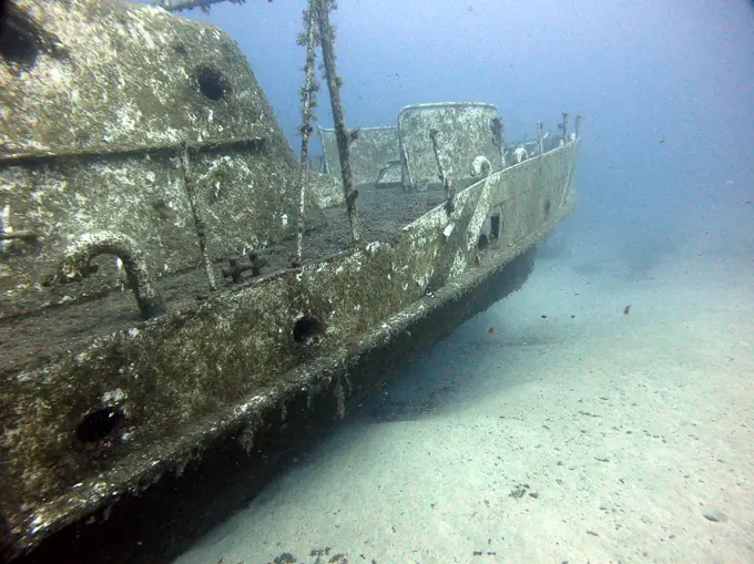 Old ship wreck.Antalya KaÅŸ Turkey