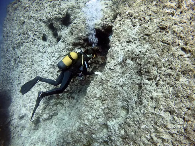 Divers in underwater. Antalya KaÅŸ Turkey