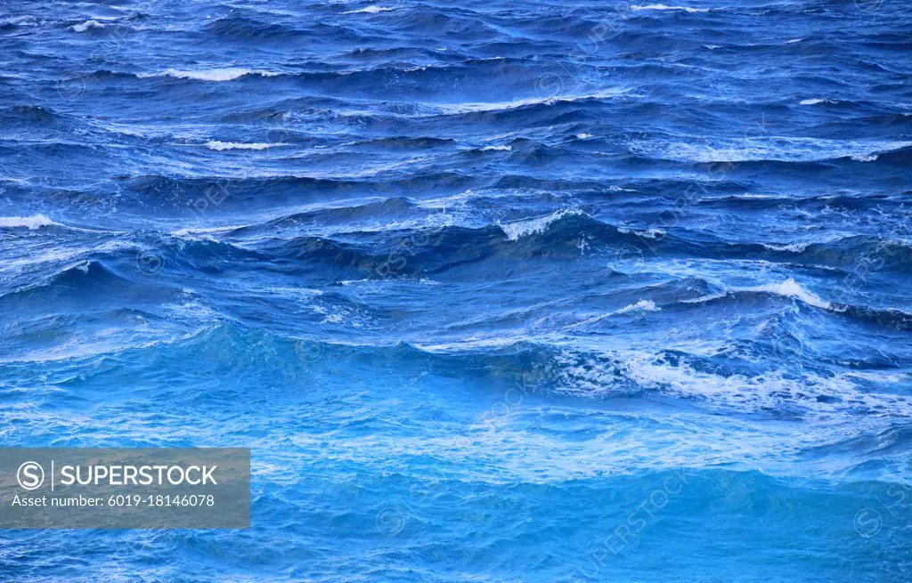 Ocean Surface with Wave and Wind Wallpaper