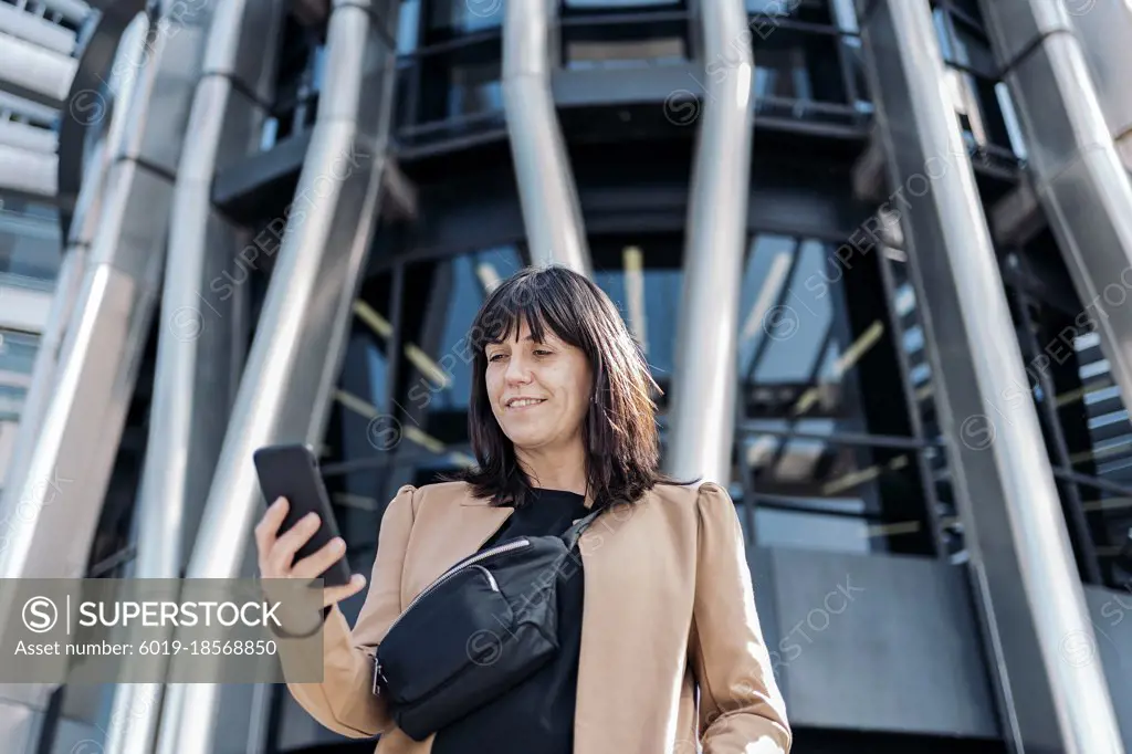 business woman using a phone