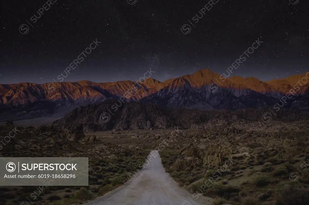 Scenic view from the upper road at Alabama Hills