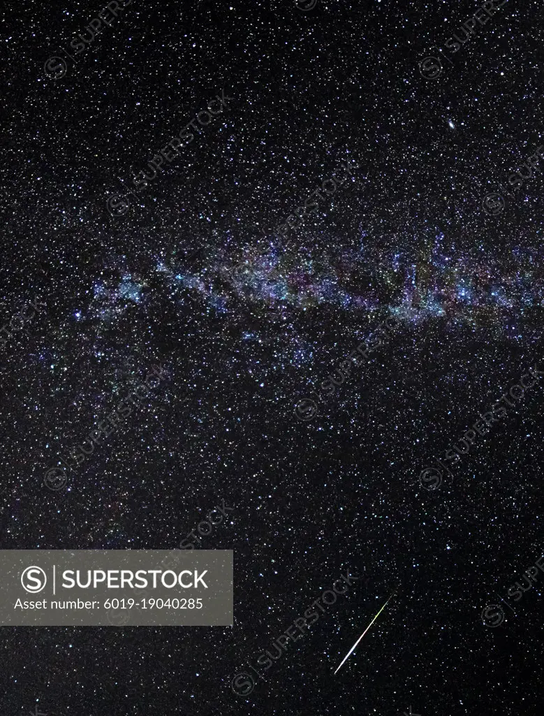 Perseid Meteor Streaks across the Sky