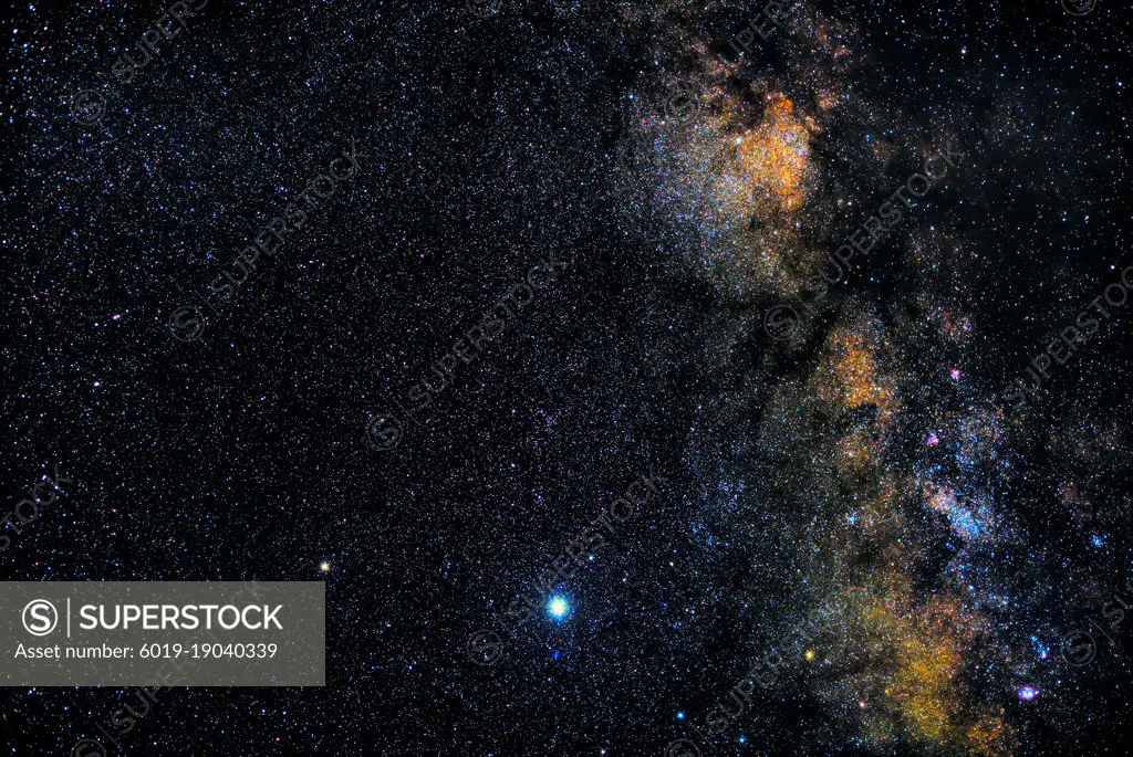 Jupiter and the Sagittarius section of the Milky Way