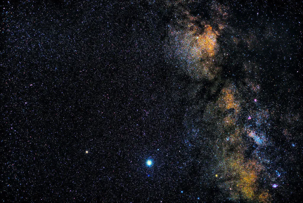 Jupiter and the Sagittarius section of the Milky Way