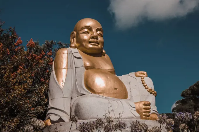 Amazing Golden Buddha in garden in thailand