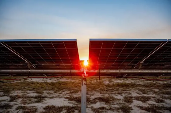 Solar farm in Central California