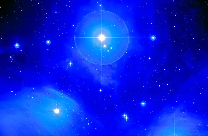 The Seven Sisters of the M45 Pleiades