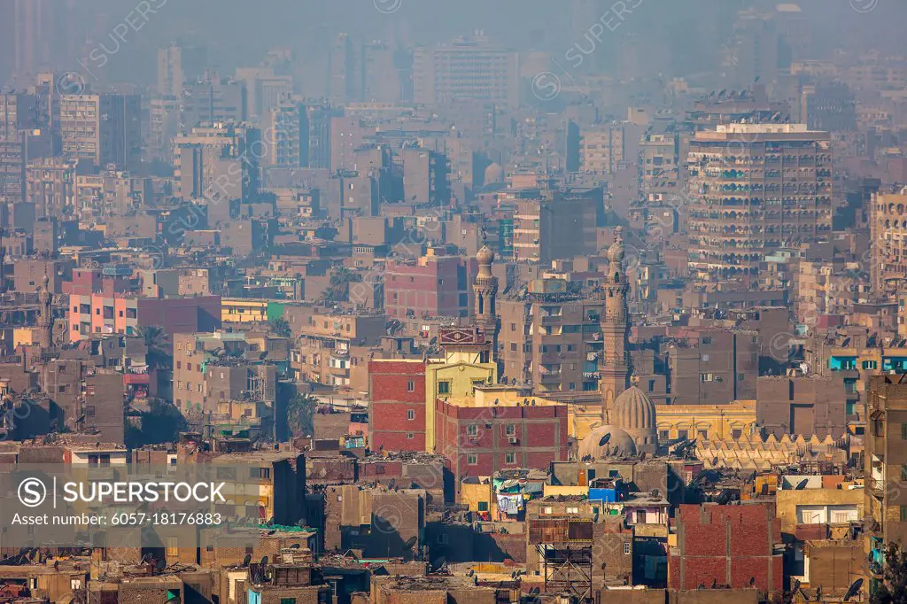 Cairo city landscape from above city view