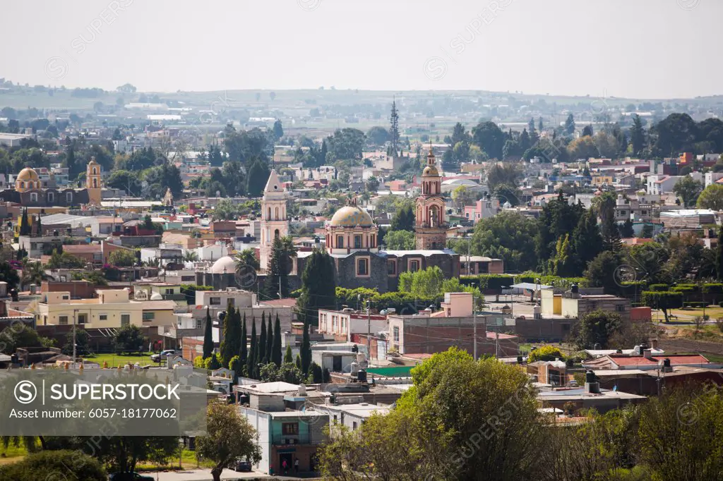 View of Acatepec city in Mexico at day