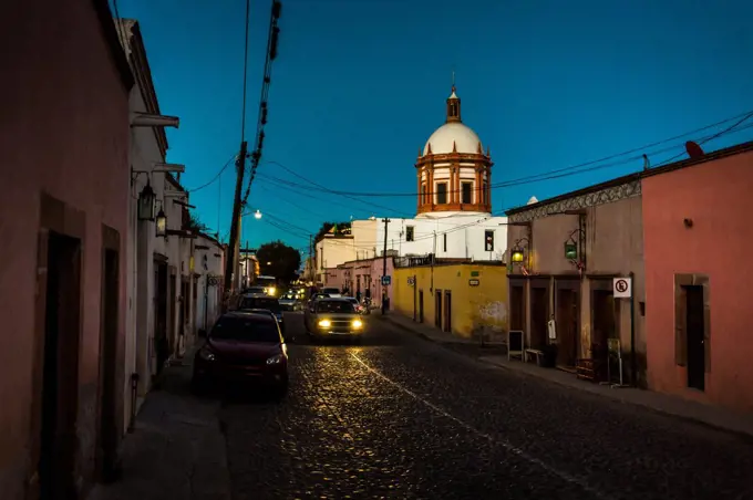 Old Mexican town at night Mineral de Pozos