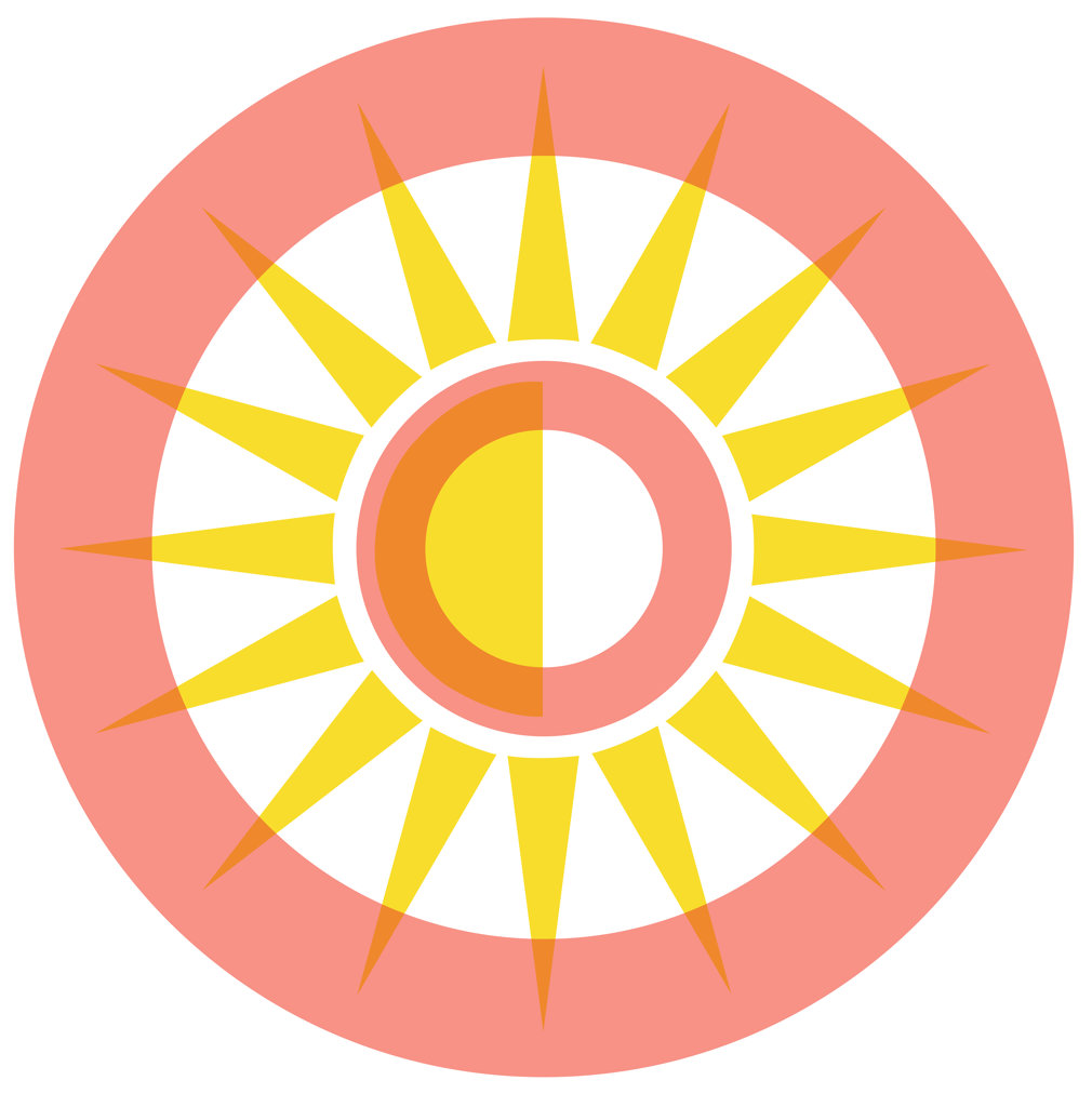 Sun Star. Modern illustration show the Sun and Stars with Pink and Yellow. 