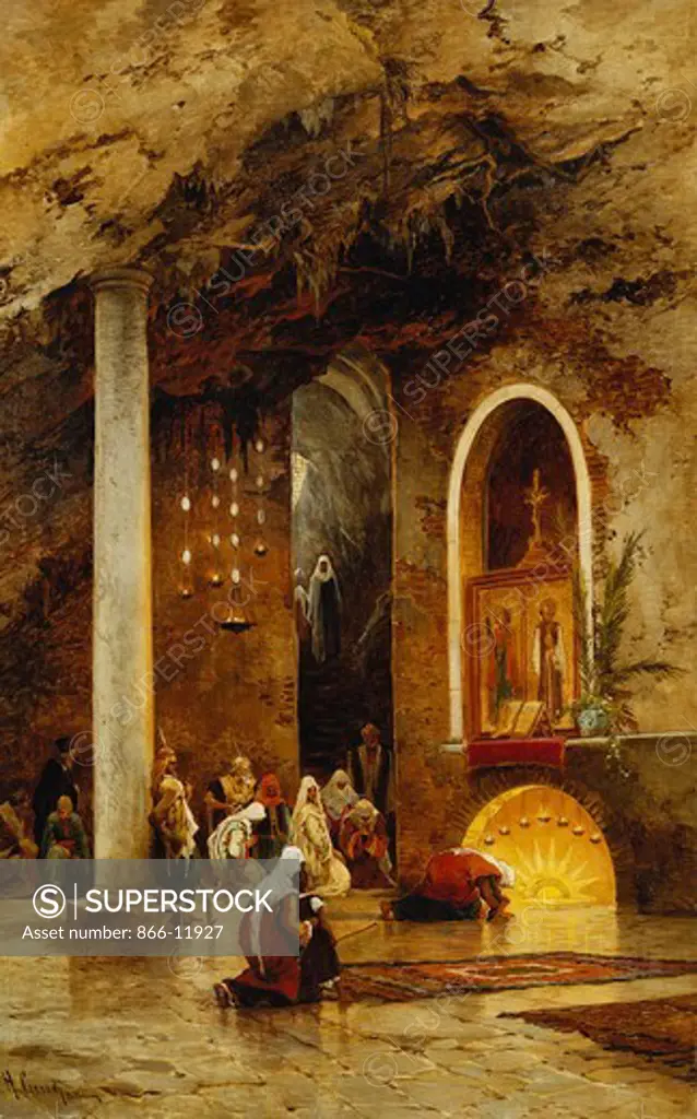 Bethlehem. Hermann David Salomon Corrodi (1844-1905). Oil on canvas. 100.3 x 63.5cm