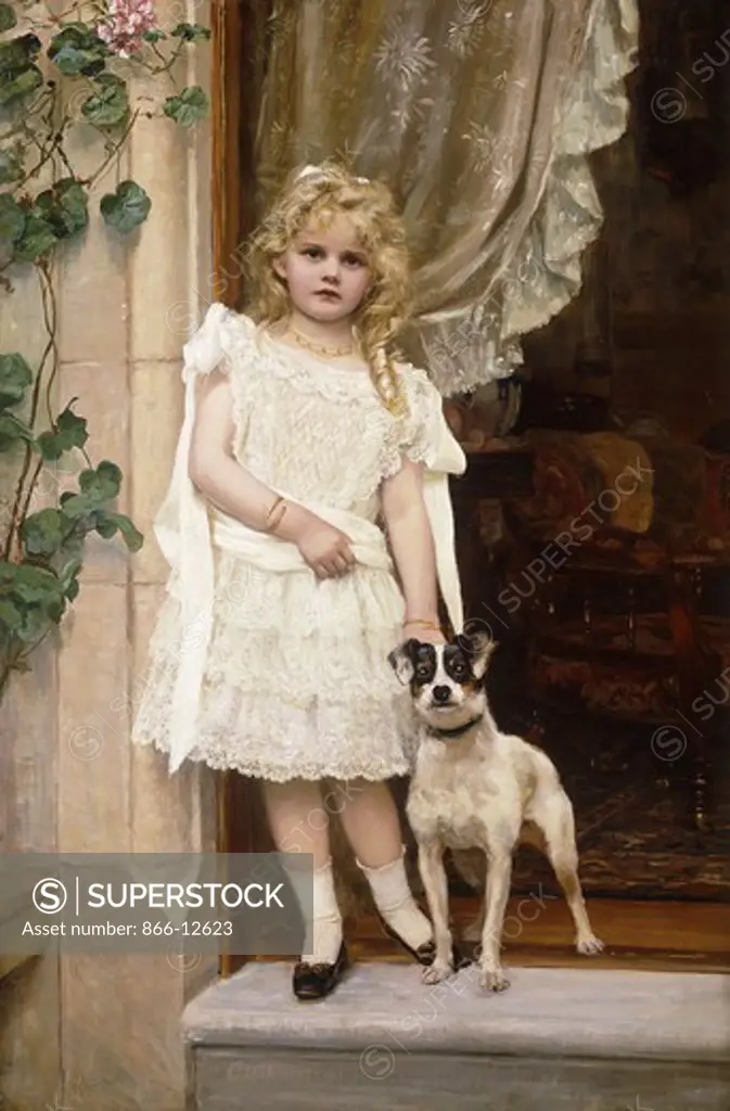My Best Friend. Robert Cree Crawford (1842-1924). Oil on canvas. 152.5 x 102cm. The sitter is the artist's granddaughter, Sarita A. L. Ferie, aged 5.