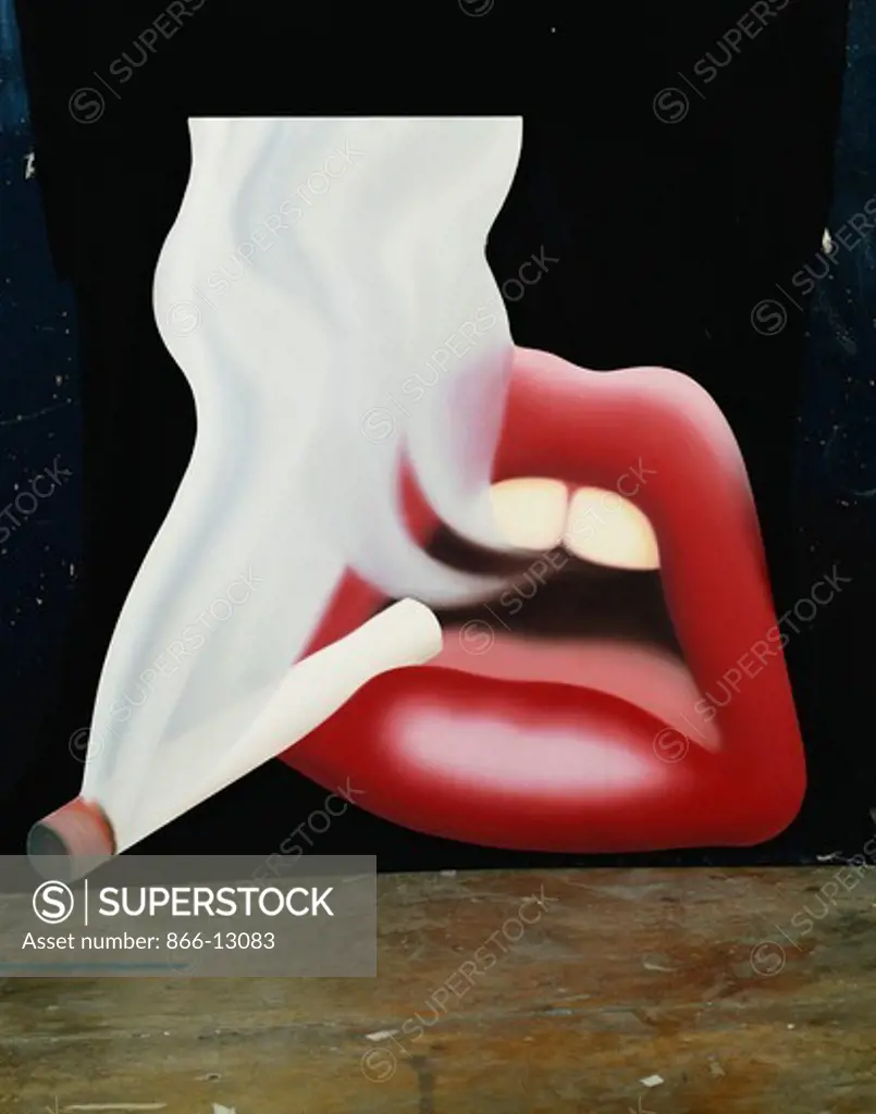 Smoker No. 7 (Proposed Formed Plastic Edition). Tom Wesselmann (1931-2004). Oil on shaped canvas. Dated 1971-73. 120 x 124.4cm.