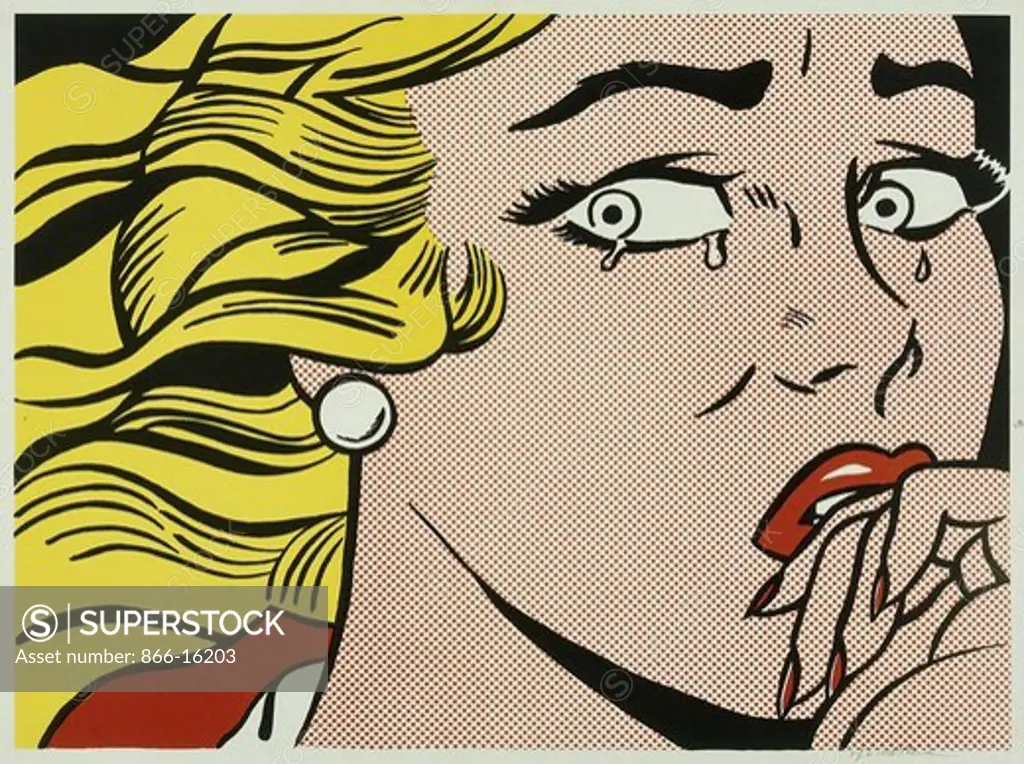 Crying Girl. Roy Lichtenstein (1923-1997). Lithograph. Executed in 1963. 45.8 x 61cm.