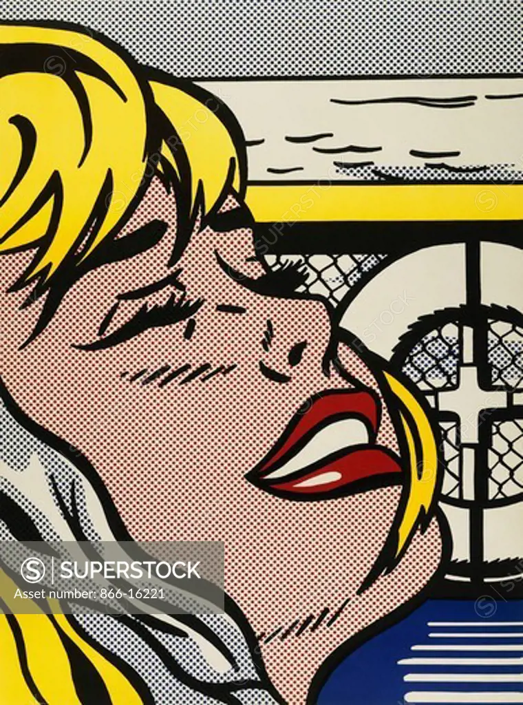 Shipboard Girl. Roy Lichtenstein (1923-1997). Offset lithograph printed in colours on wove paper. Dated 1965. 68.8 x 51.8cm.