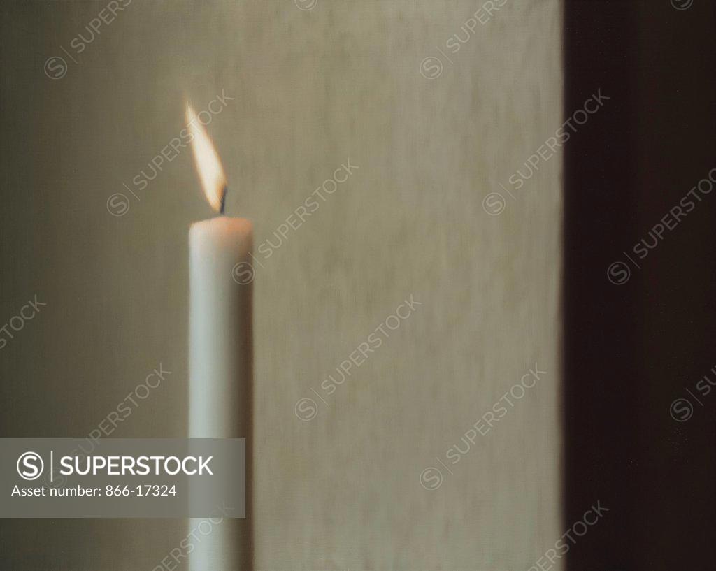 Stock Photo: 866-17324 Candle; Kerze. Gerhard Richter (b.1932). Oil on canvas. Painted in 1982. 80 x 100cm.