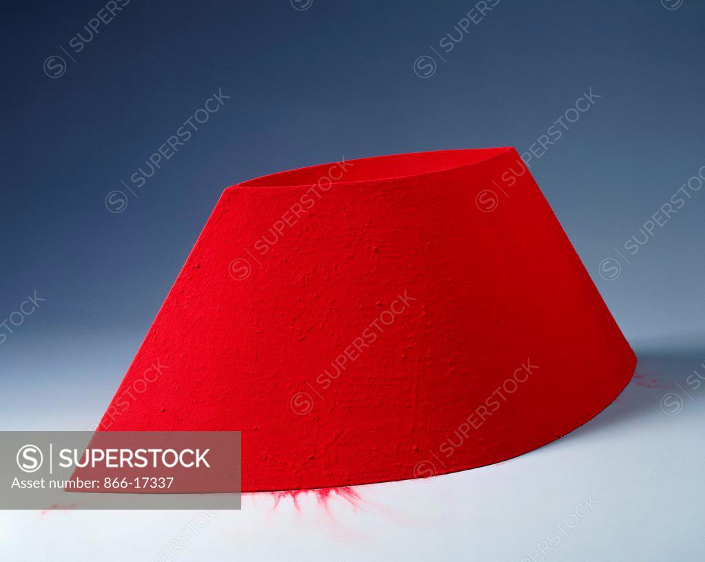 Stock Photo: 866-17337 Untitled. Anish Kapoor (b.1954). Red pigment on gesso. 77 x 38.5 x 38cm.
