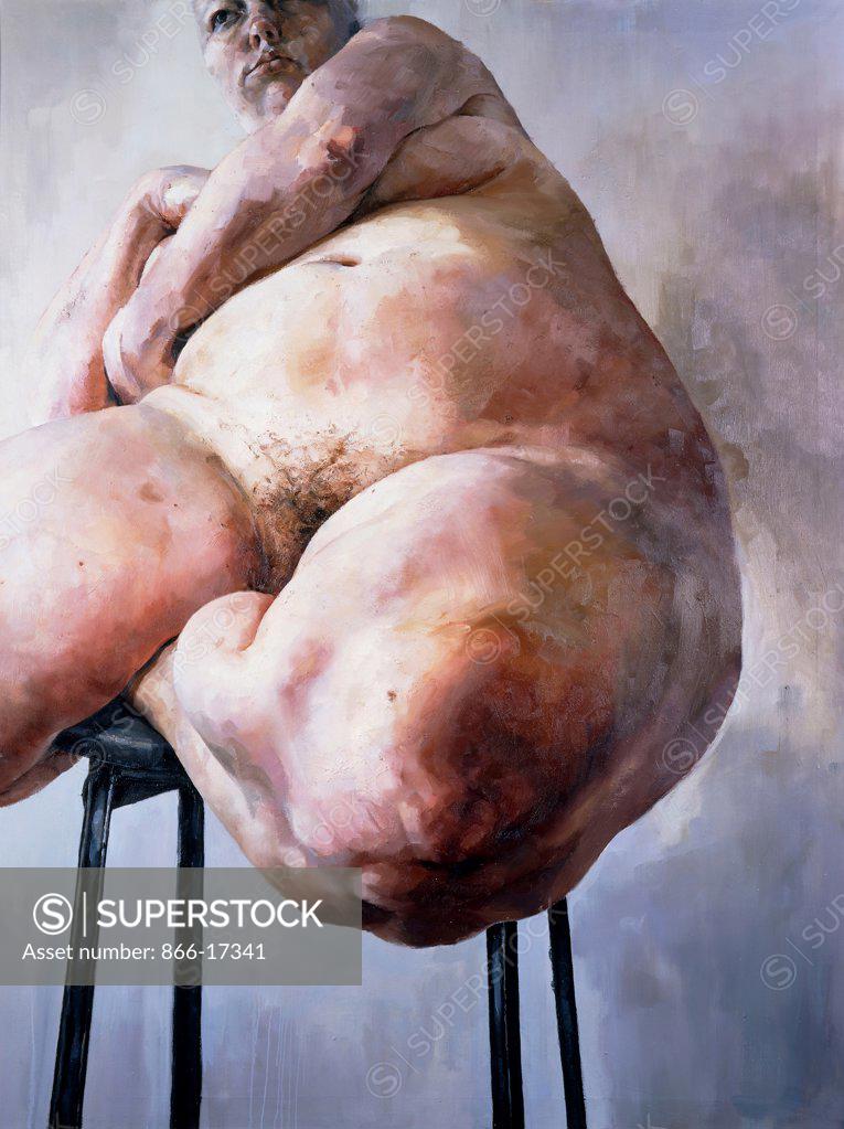 Stock Photo: 866-17341 Prop. Jenny Saville (b.1970). Oil on canvas. Painted in 1993. 213.5 x 183cm.
