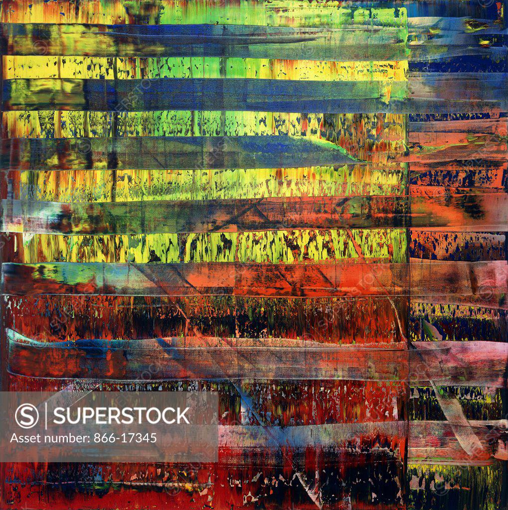 Stock Photo: 866-17345 Abstract Painting; Abstraktes Bild. Gerhard Richter (b.1932). Oil on canvas. Painted in 1992. 250 x 250cm.