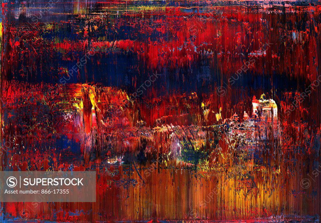 Stock Photo: 866-17355 Abstract Painting; Abstraktes Bild. Gerhard Richter (b.1932). Oil on canvas. Painted 1987. 200 x 140cm.