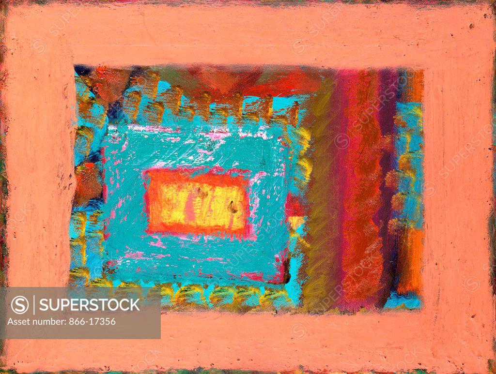 Stock Photo: 866-17356 In the Guest Room. Howard Hodgkin (b.1932). Oil on wood. Painted 1978-80. 40.3 x 53.3cm