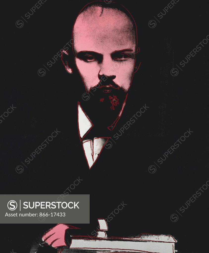Stock Photo: 866-17433 Lenin. Andy Warhol (1928-1987). Synthetic polymer and silkscreen inks on canvas. Printed 1986. 213 x 178cm.