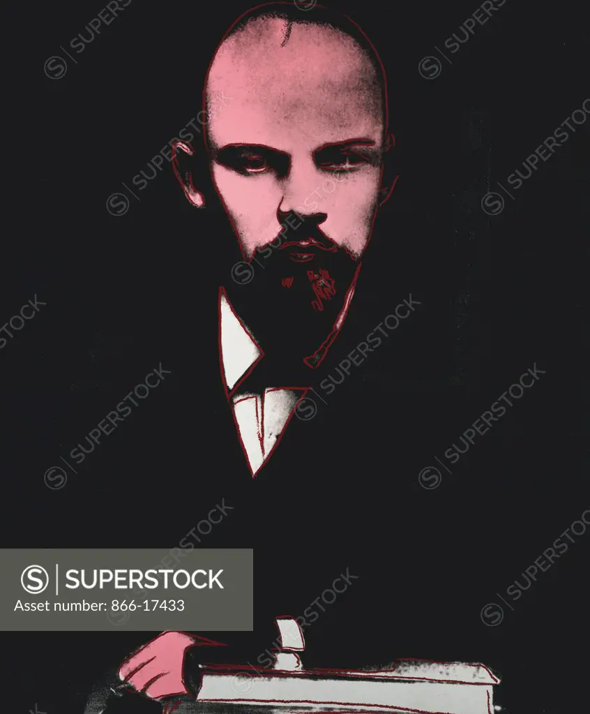 Lenin. Andy Warhol (1928-1987). Synthetic polymer and silkscreen inks on canvas. Printed 1986. 213 x 178cm.