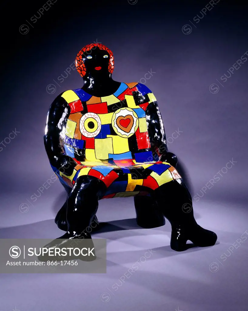 Clarice Chaise Femme; Clarice Chair Woman. Niki de Saint Phalle (1930-2002). Painted polyester. Executed in 1981-1982. 120.8 x 114.3 x 83.8cm.